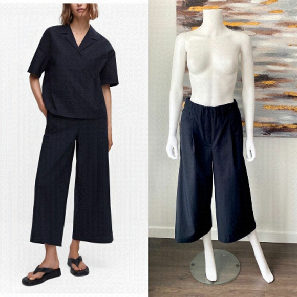 MANGO Navy Culottes - Picture 1 of 12